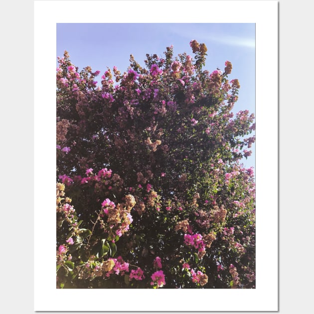 Purple floral tree in San Fernando Valley Wall Art by offdutyplaces